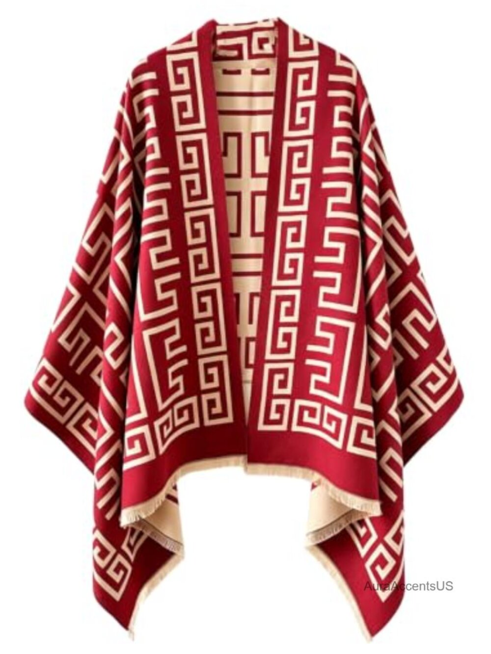 Womens Soft Shawl Wrap Winter Blanket Long Scarf Geometric Pattern